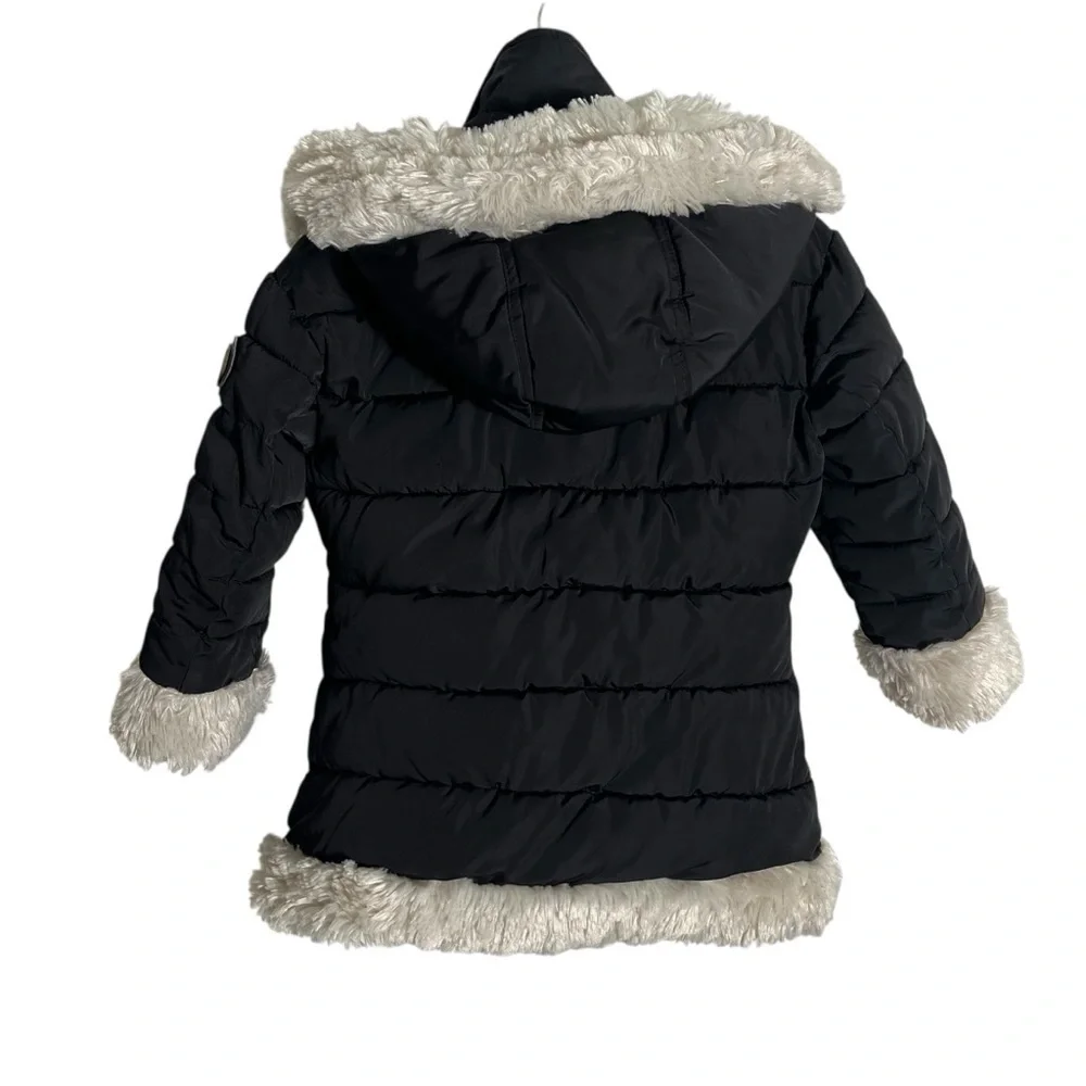 CATHERINE MALANDRINO‎ Girls Puffer Coat with Faux Fur Trim